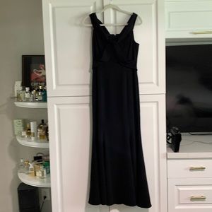 Jay Godfrey Black Gown off shoulder with knot chest area. Size area. Worn once.